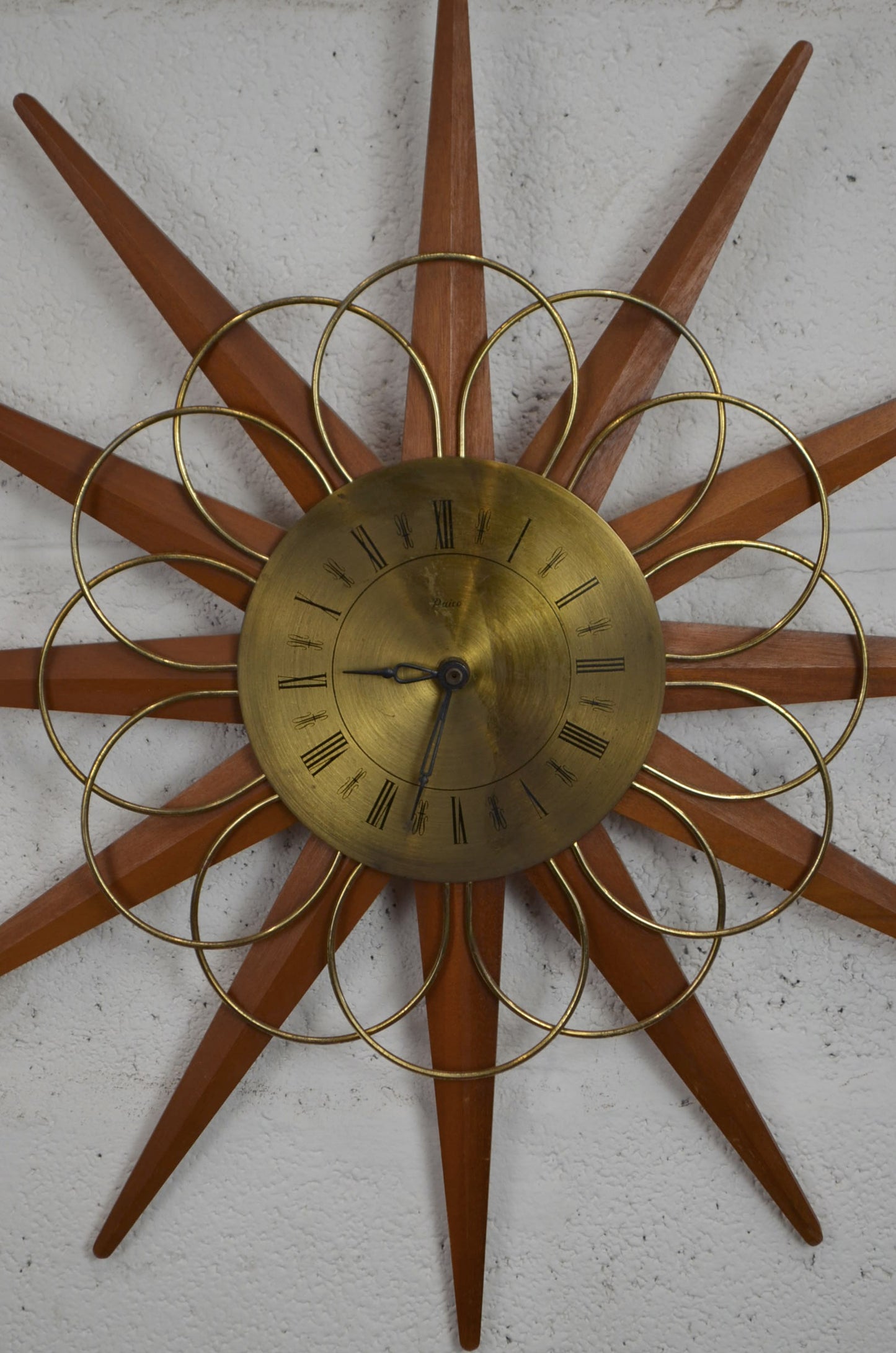 Vintage Paico Sunburst Wall Clock