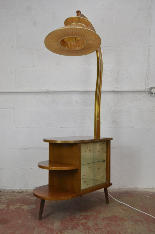 Vintage Drinks Cabinet & Standard/Floor Lamp