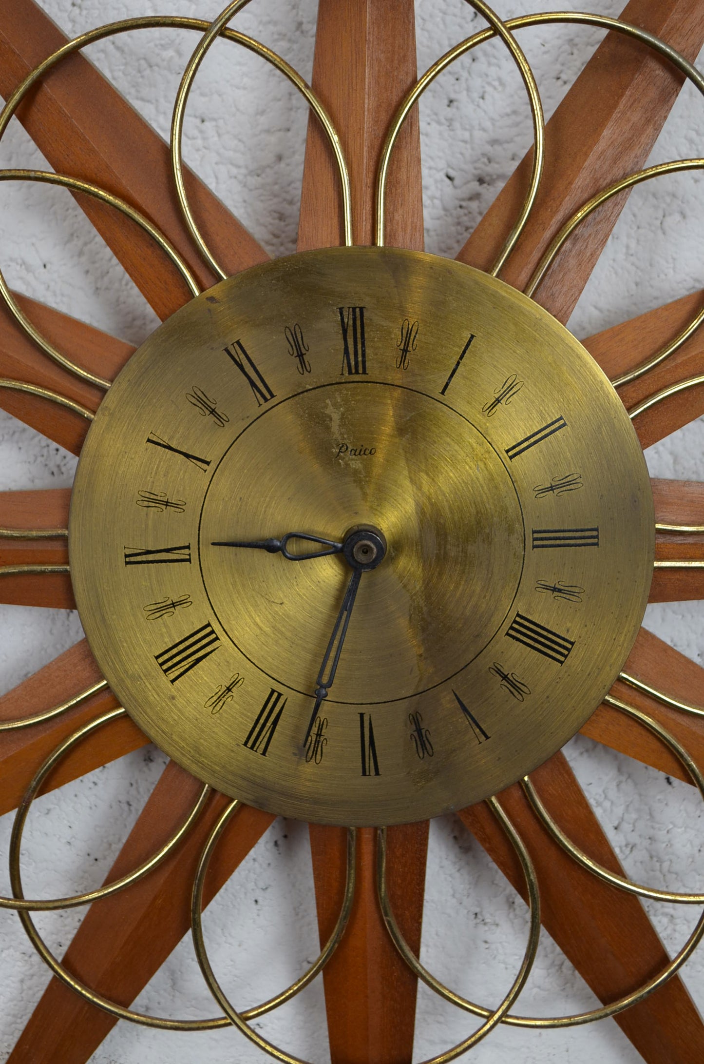 Vintage Paico Sunburst Wall Clock
