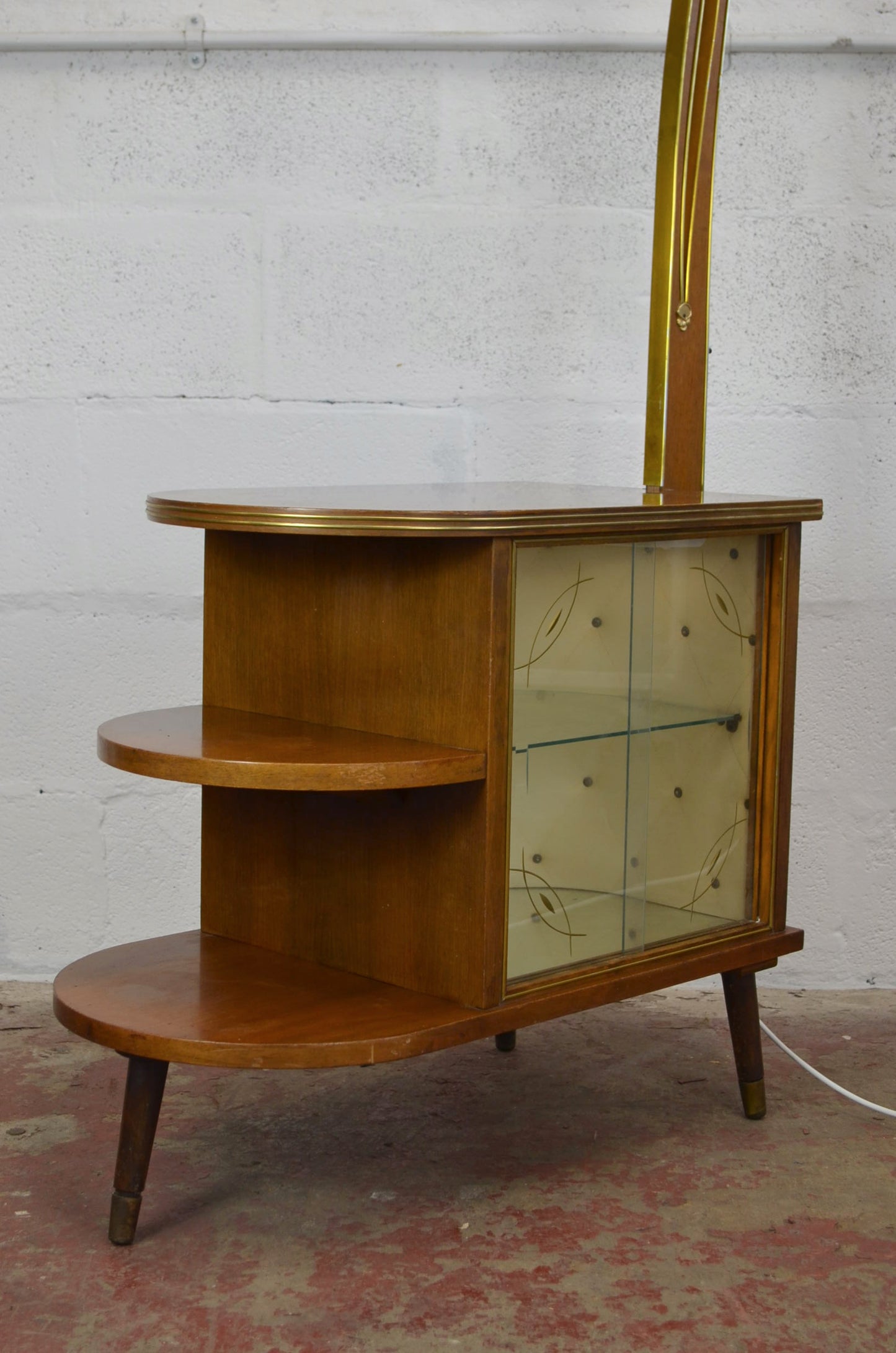 Vintage Drinks Cabinet & Standard/Floor Lamp