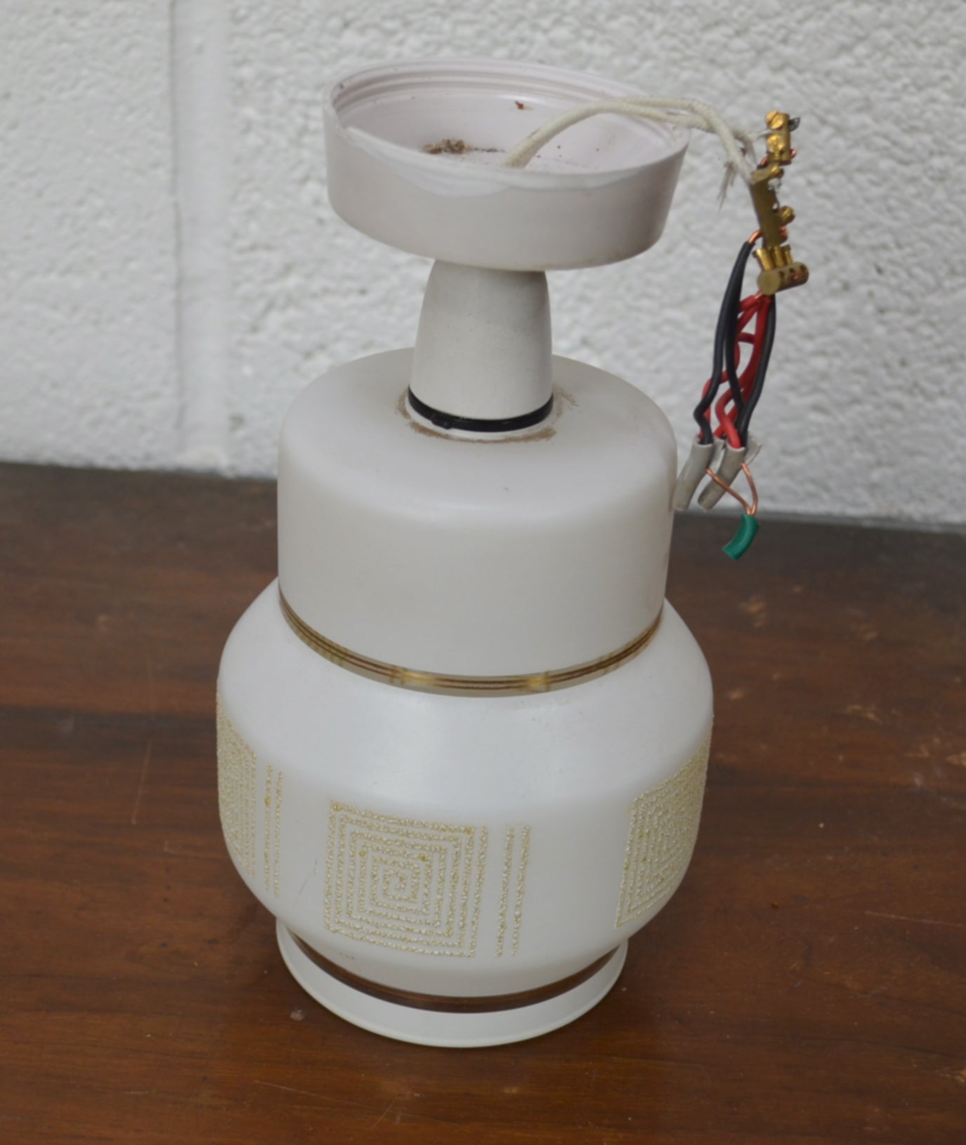 Vintage Pendant Light - Frosted Glass