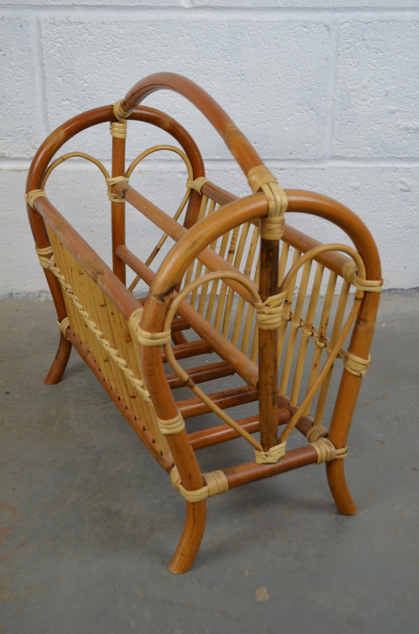 Vintage Bamboo Magazine Rack