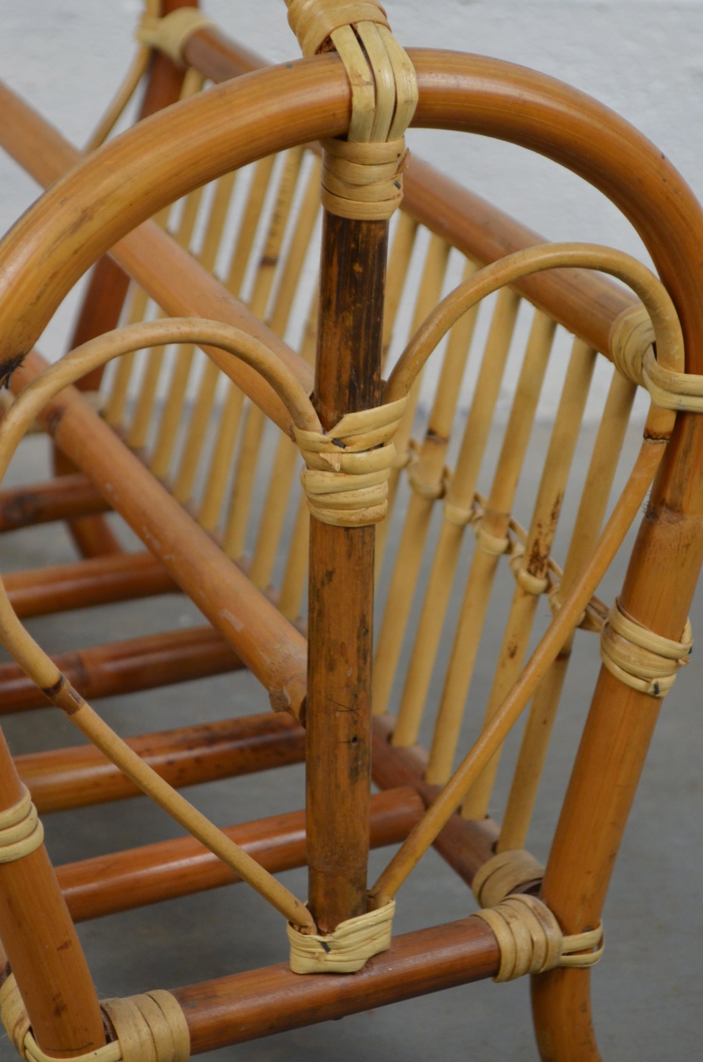 Vintage Bamboo Magazine Rack