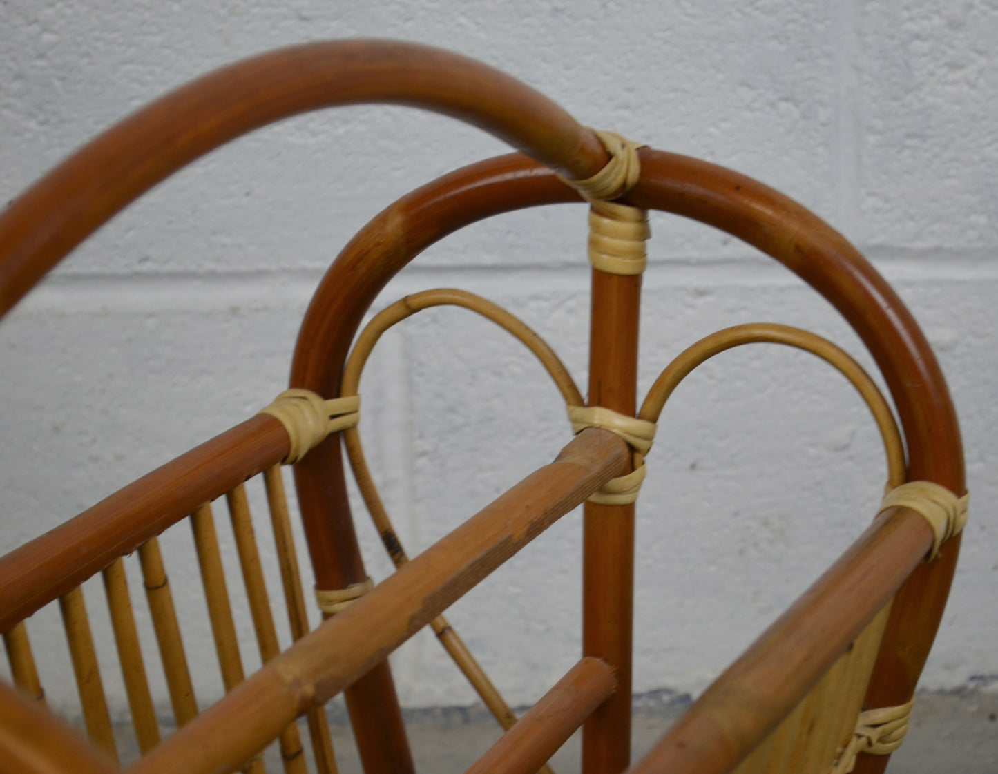 Vintage Bamboo Magazine Rack