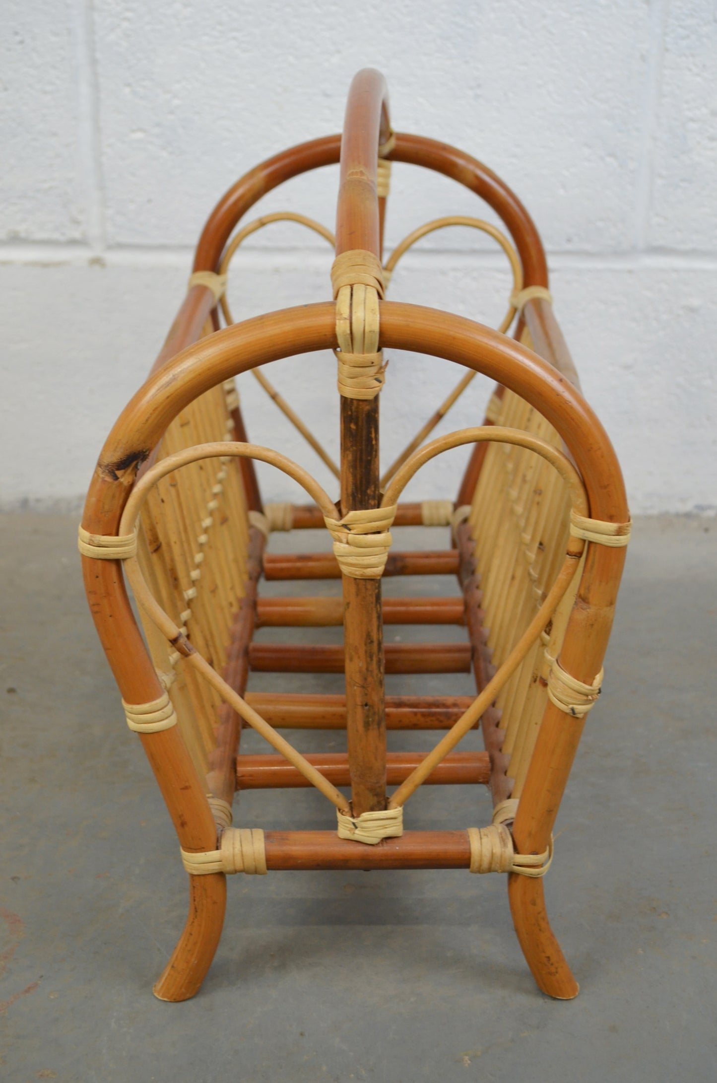 Vintage Bamboo Magazine Rack