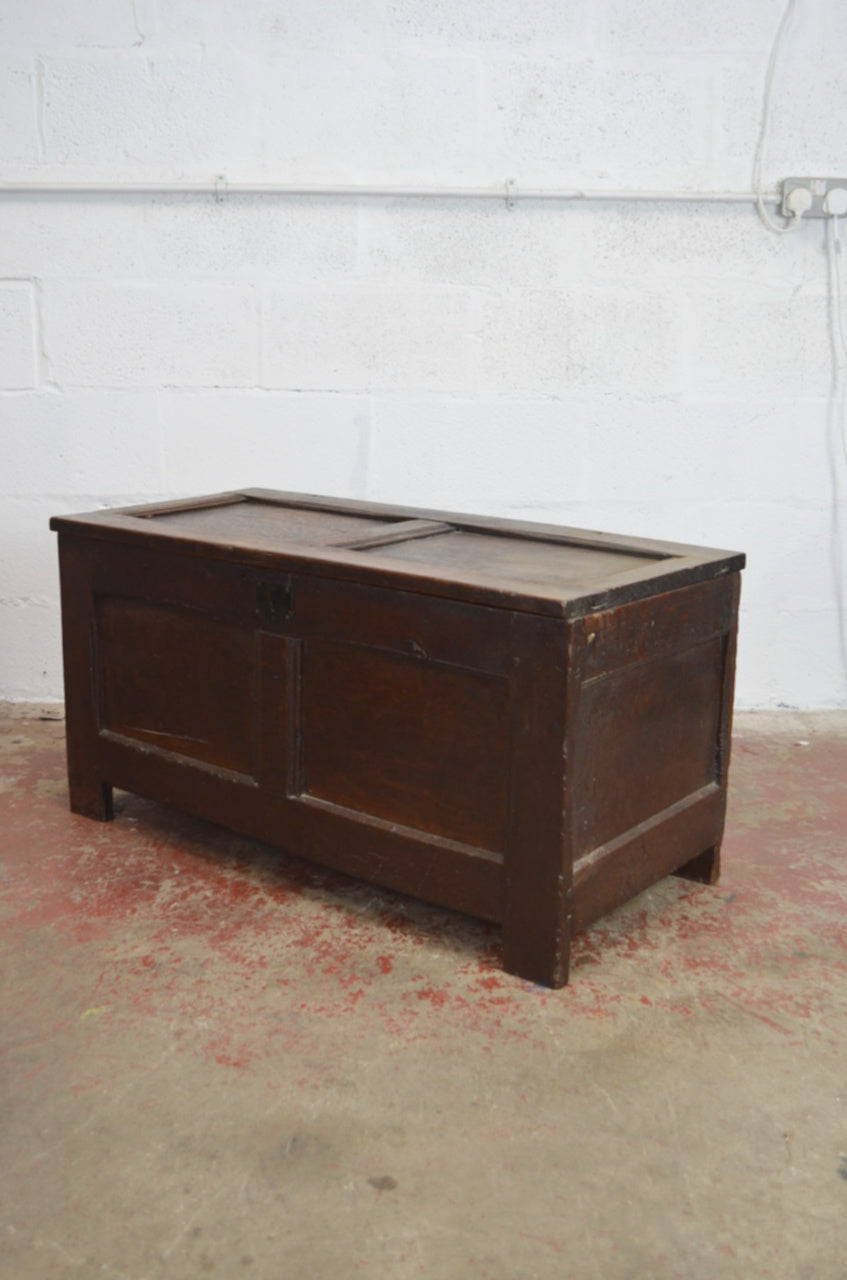 Antique 17th Century Solid Oak Coffer