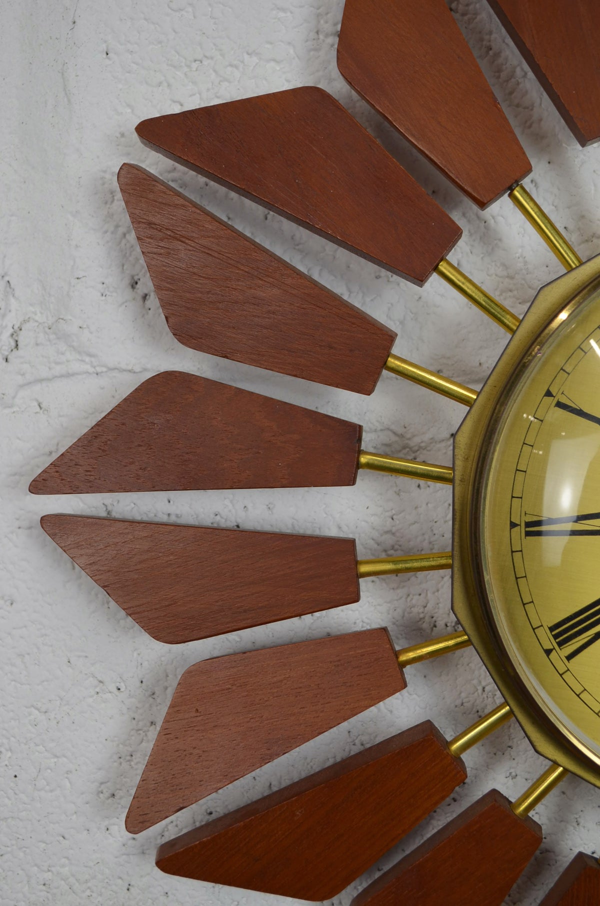 Vintage ANSTEY WILSON ENGLAND Sunburst Wall Clock
