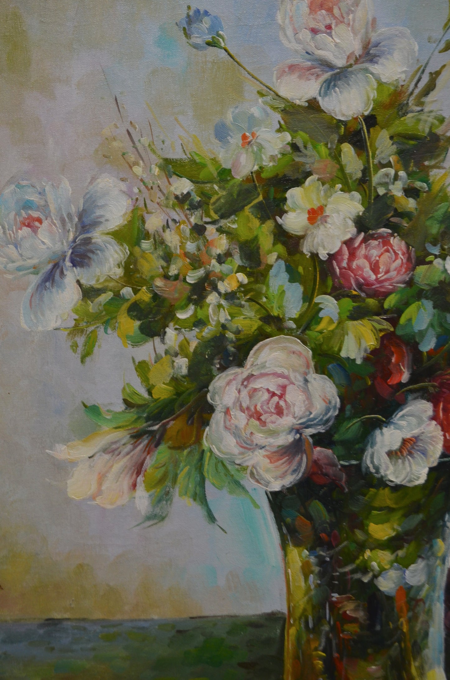Vintage Still Life Oil On Canvas - P.Kelland
