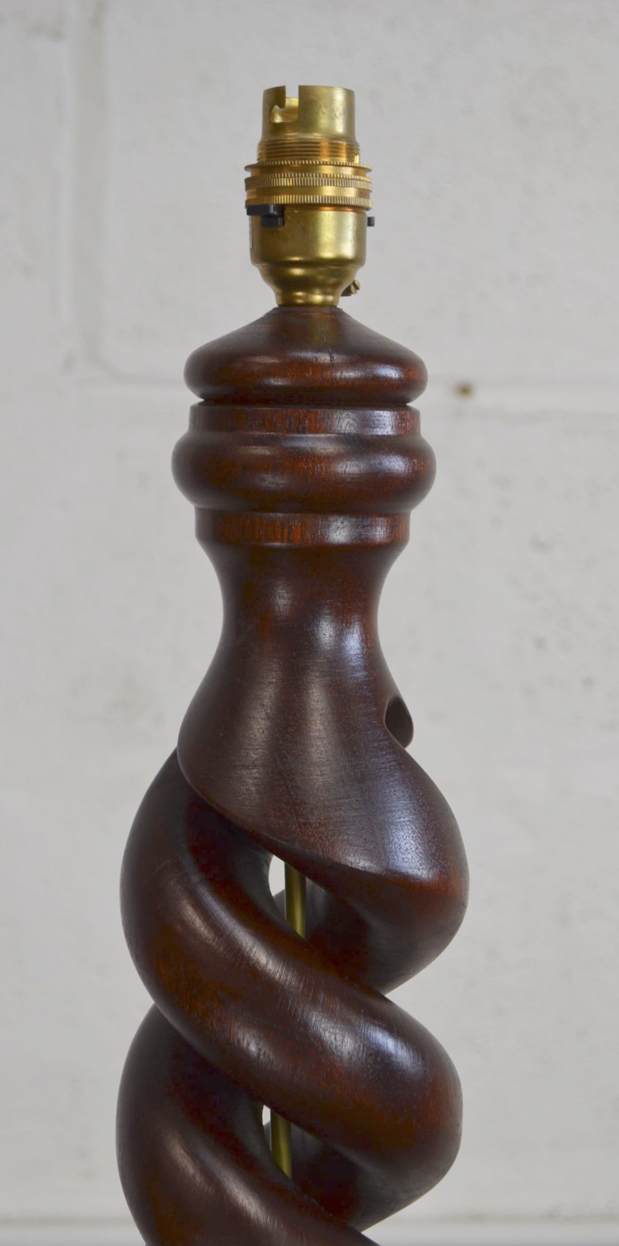 Vintage Mahogany Barley Twist Floor Lamp