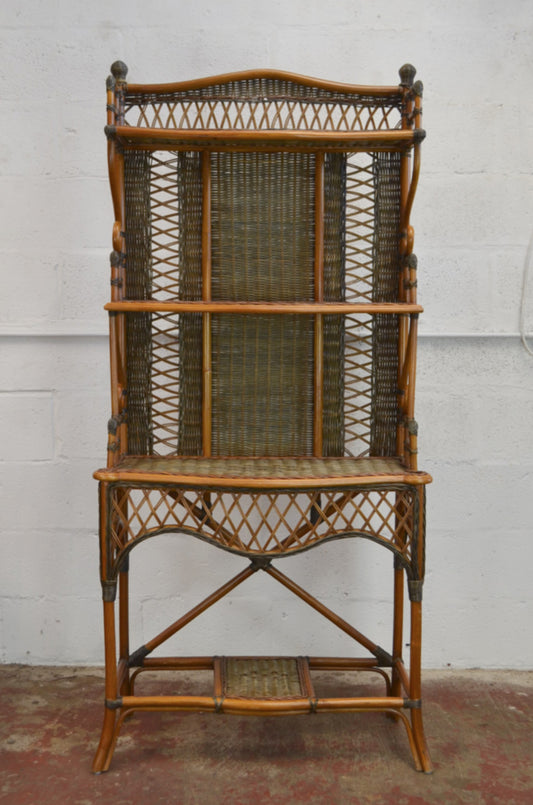 Vintage Bamboo Rattan Hallway/Stand/Etagère