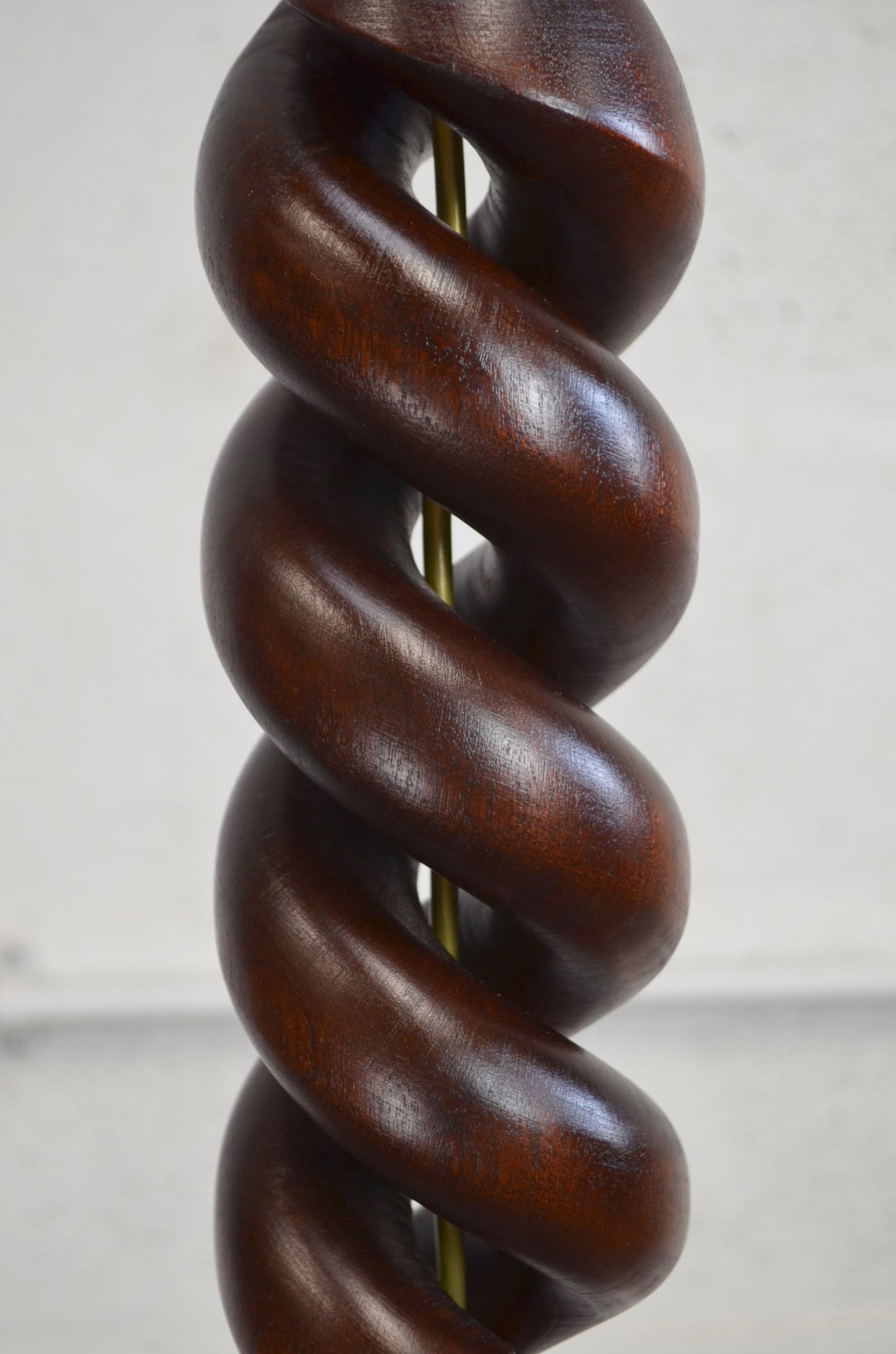Vintage Mahogany Barley Twist Floor Lamp