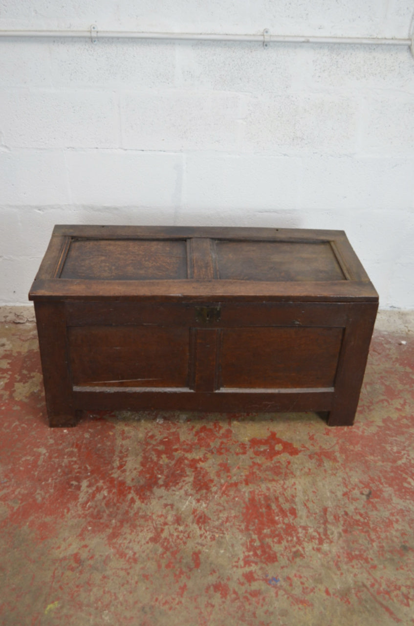 Antique 17th Century Solid Oak Coffer