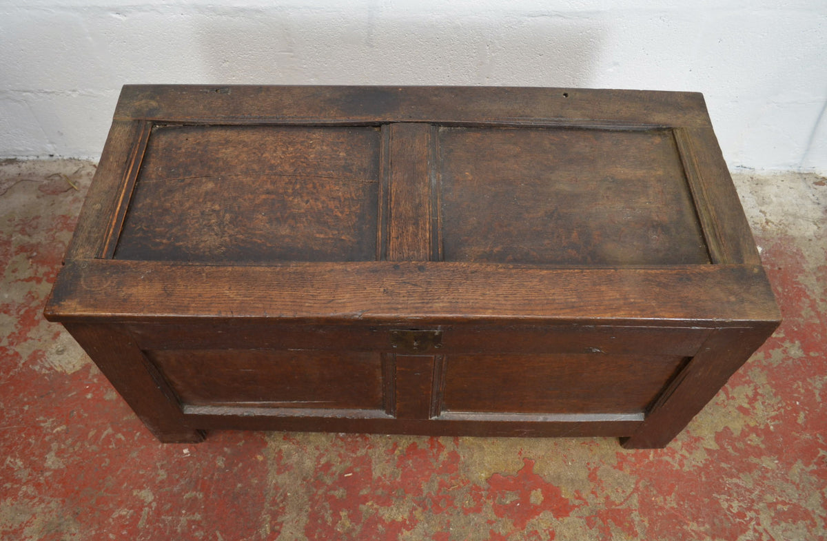 Antique 17th Century Solid Oak Coffer