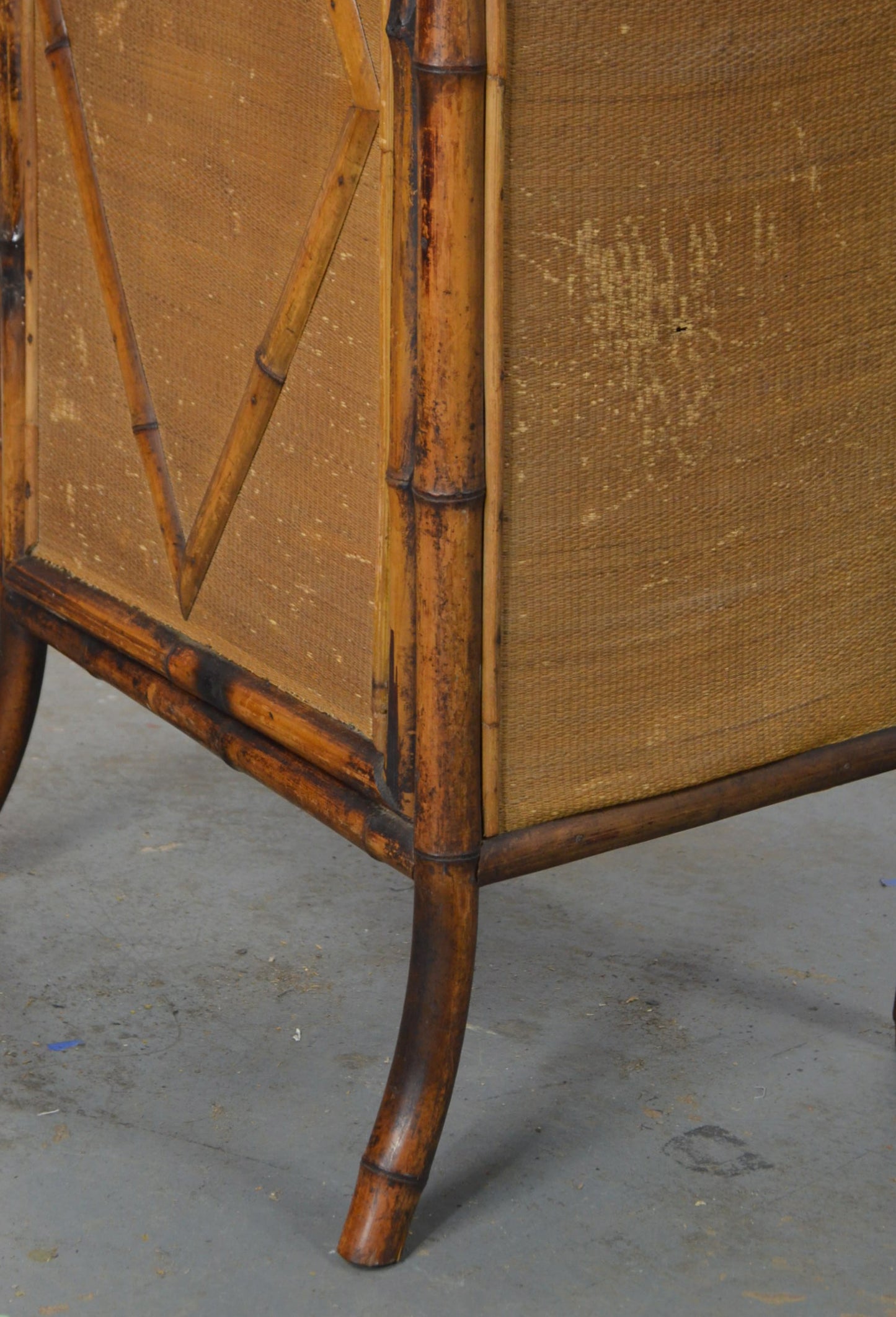 Antique Aesthetic Movement Bamboo Cupboard