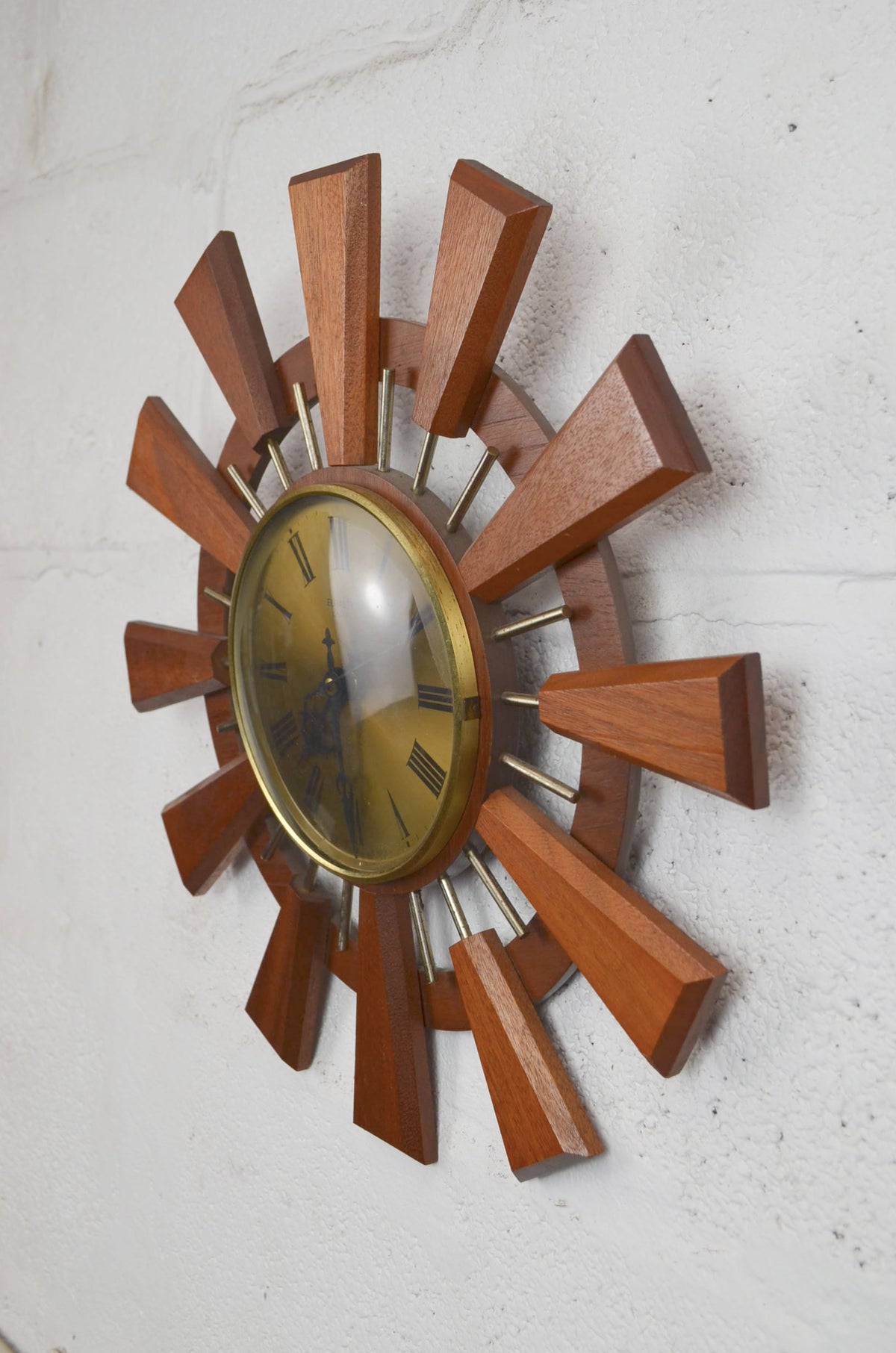 Vintage EURASTYLE Sunburst Wall Clock