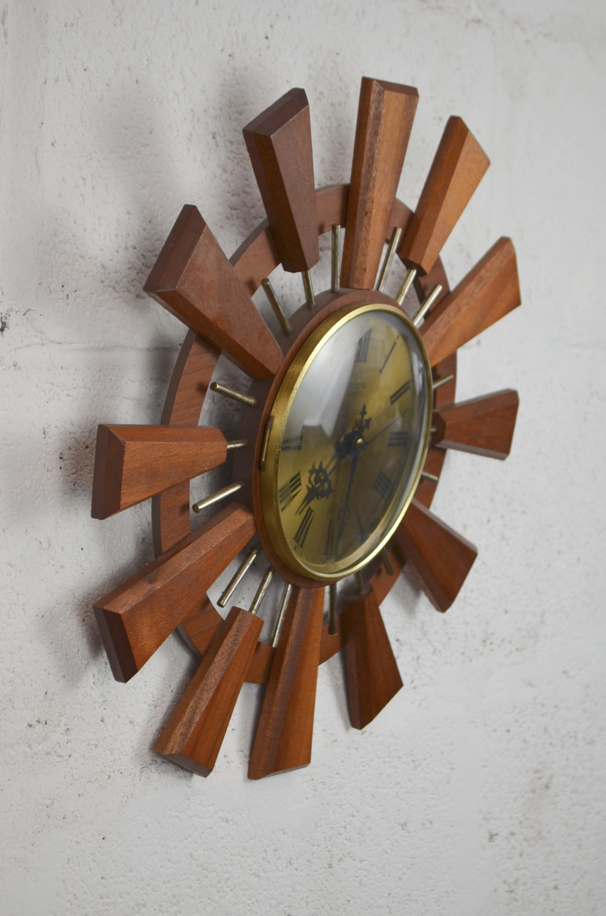 Vintage EURASTYLE Sunburst Wall Clock