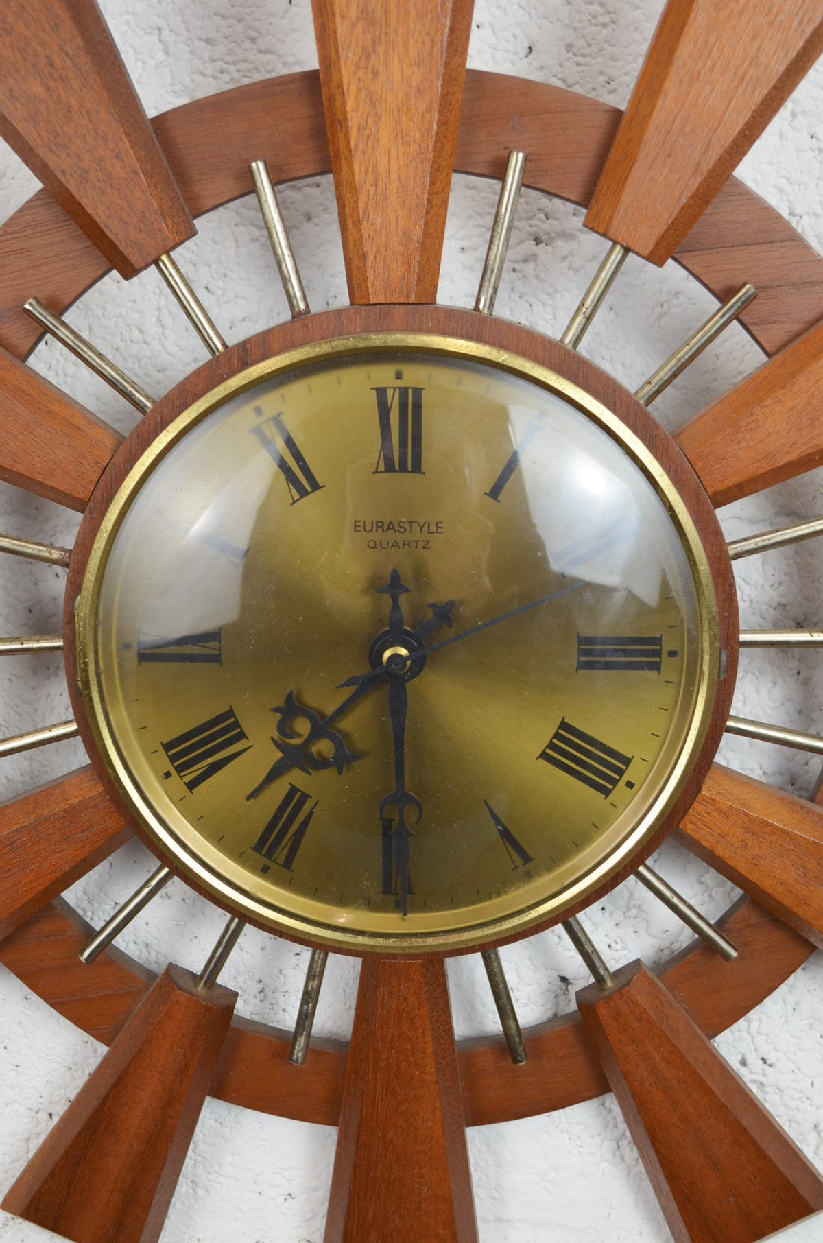 Vintage EURASTYLE Sunburst Wall Clock