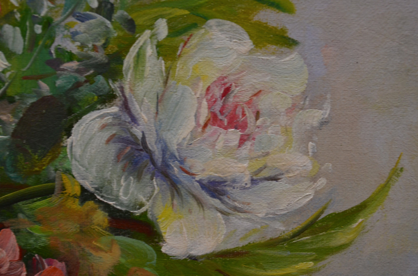 Vintage Still Life Oil On Canvas - P.Kelland