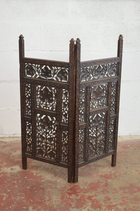 Vintage Anglo Indian - Orientalist Folding Screen