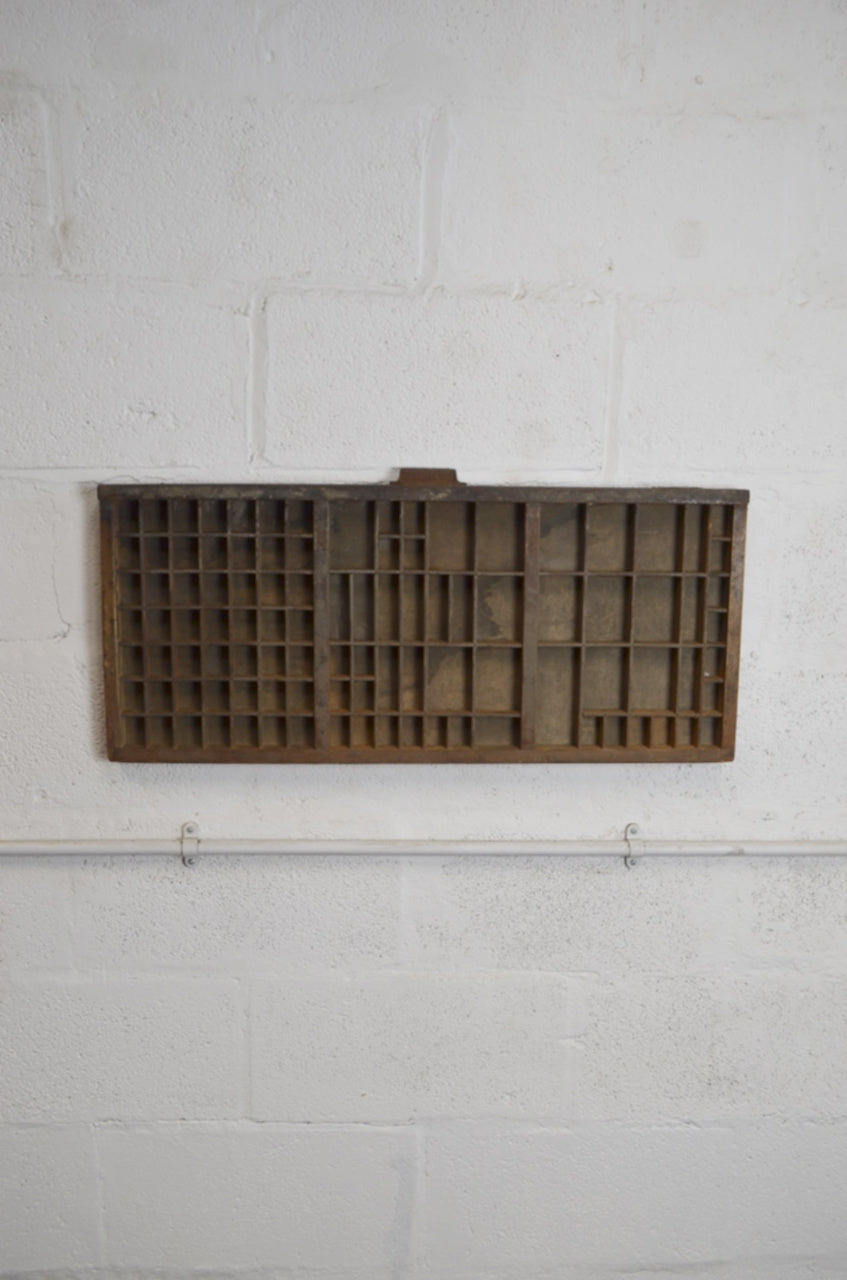 Vintage Wooden Printers Drawer/Display Shelf