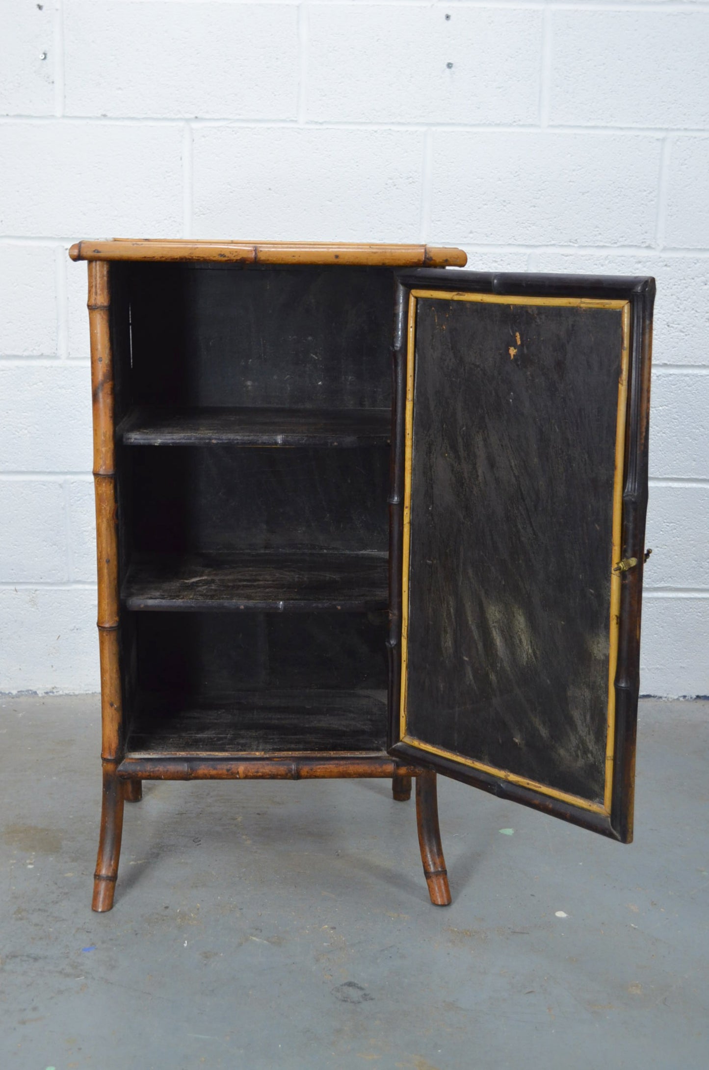 Antique Aesthetic Movement Bamboo Cupboard