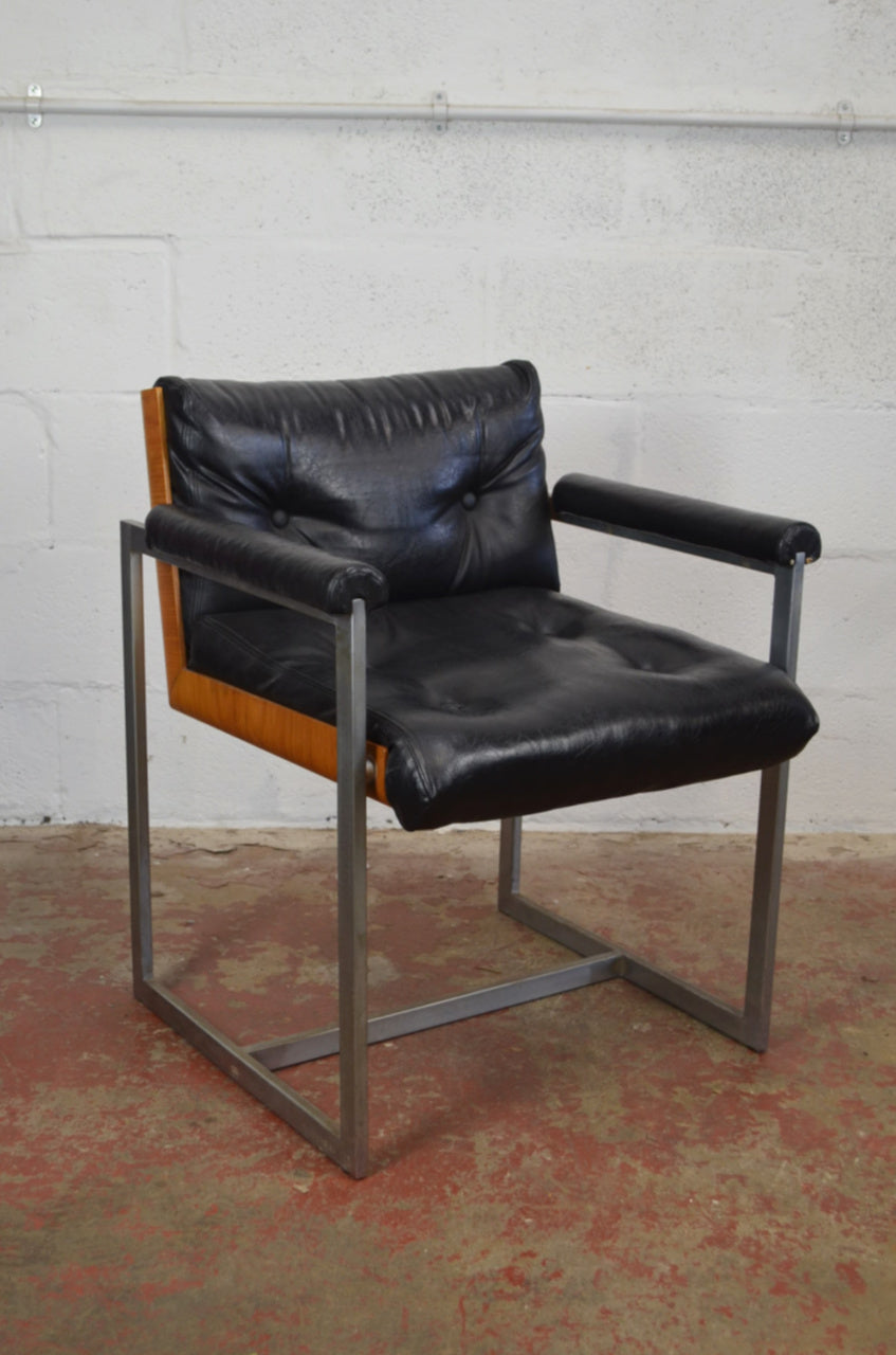 Vintage Mid Century Modern Arm Chair Attributed to William Plunket