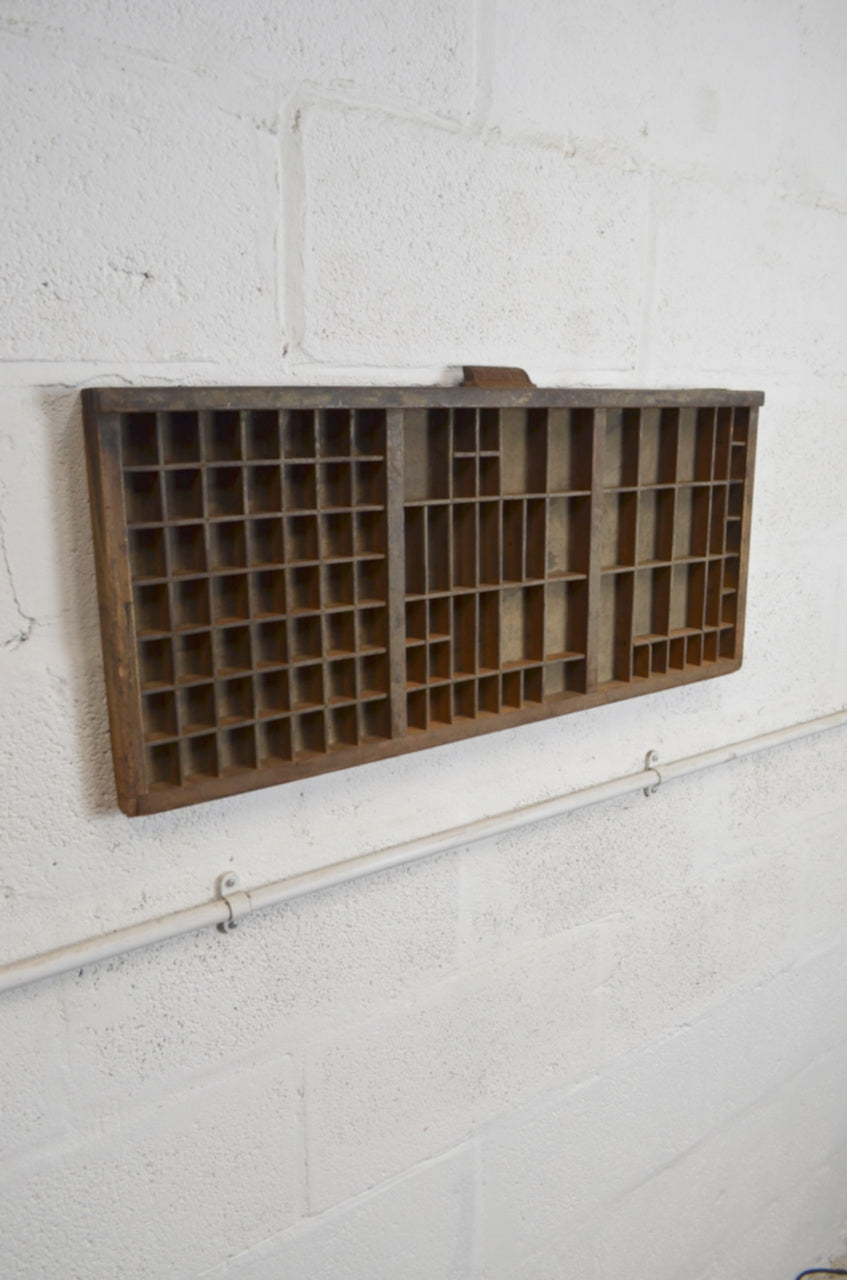 Vintage Wooden Printers Drawer/Display Shelf
