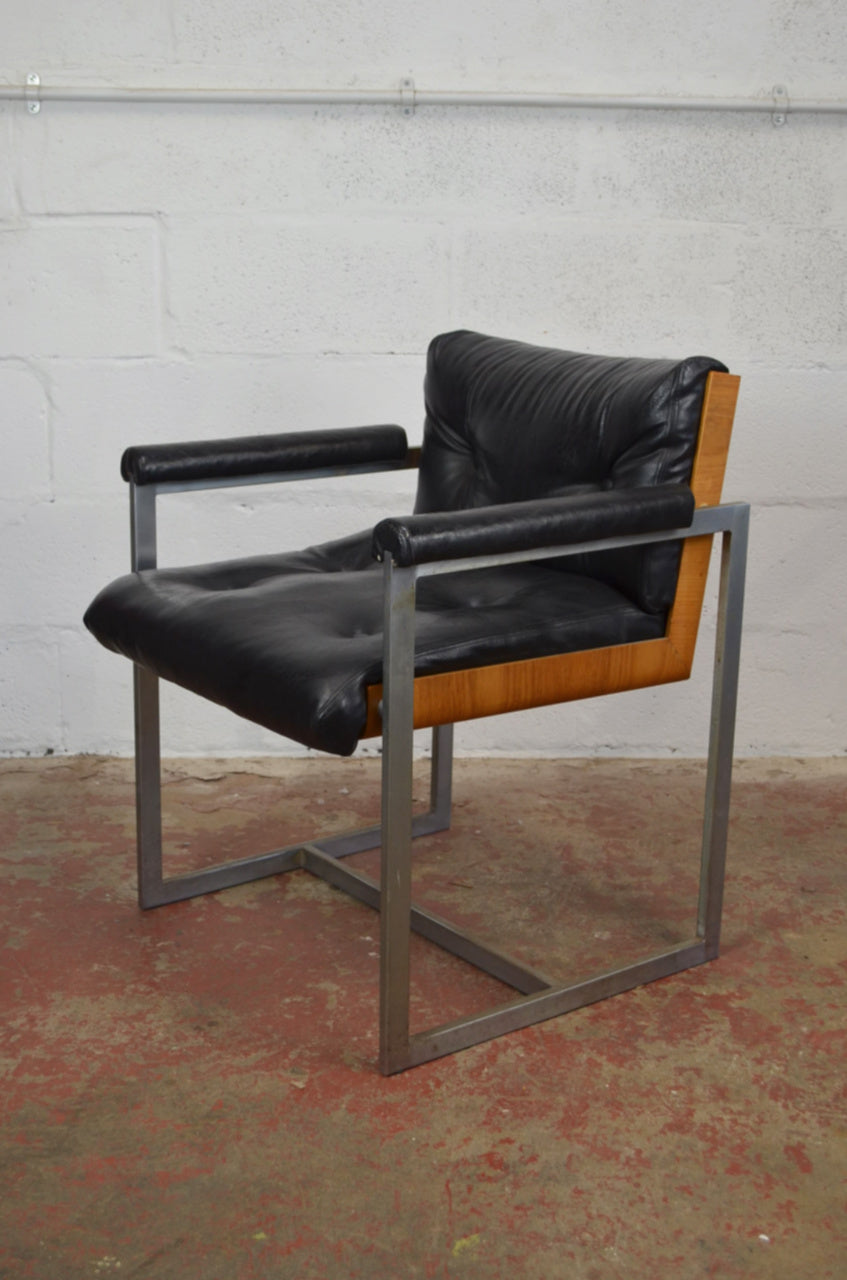 Vintage Mid Century Modern Arm Chair Attributed to William Plunket