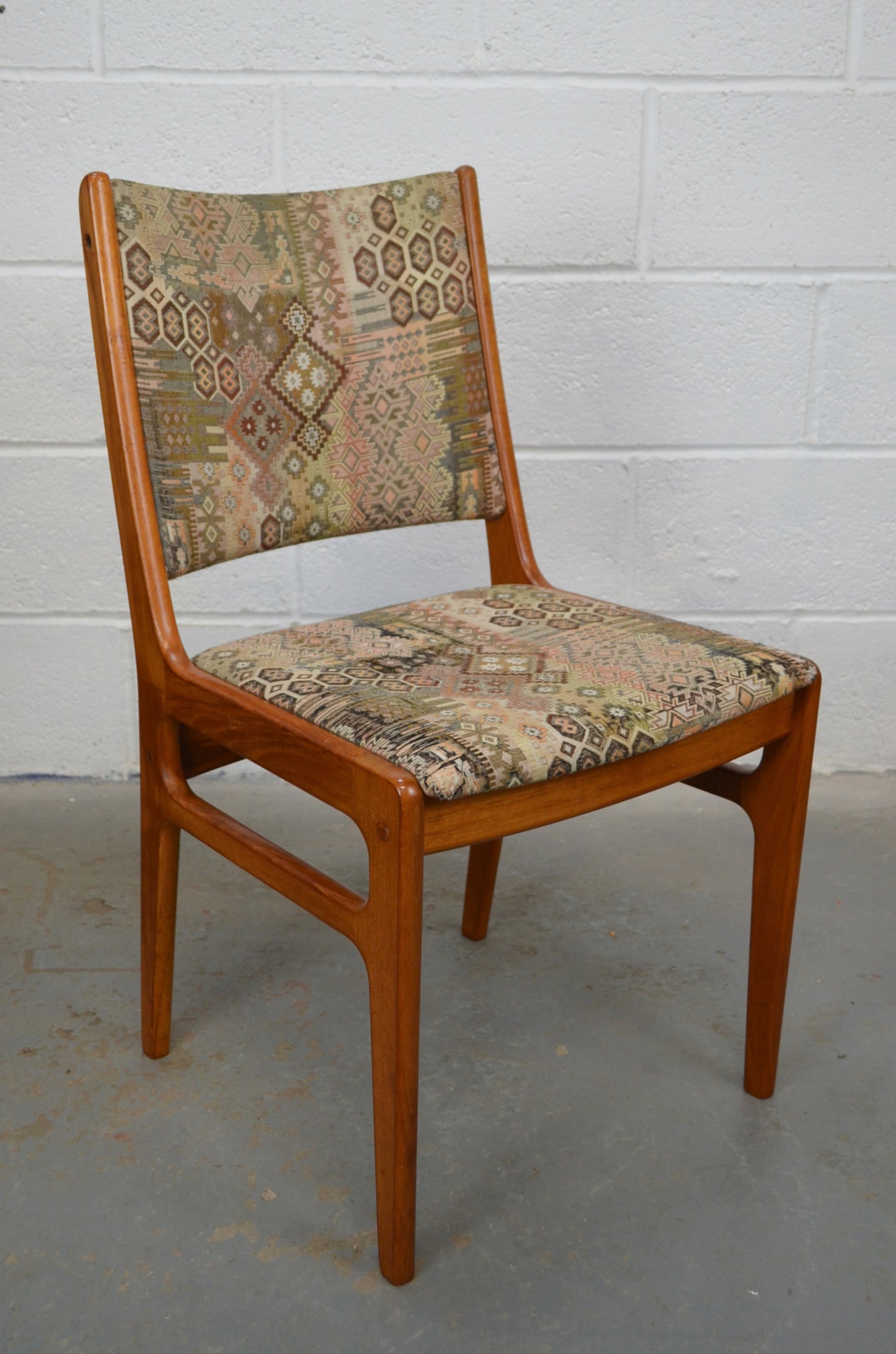 Set Of Six Danish D-Scan Dining Chairs