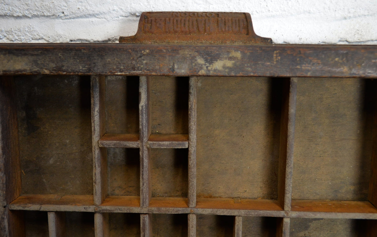 Vintage Wooden Printers Drawer/Display Shelf