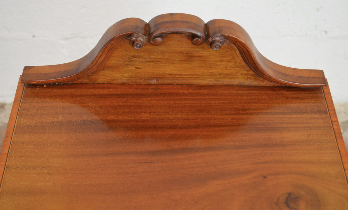 An Edwardian Mahogany & Satinwood Bedside Cabinet