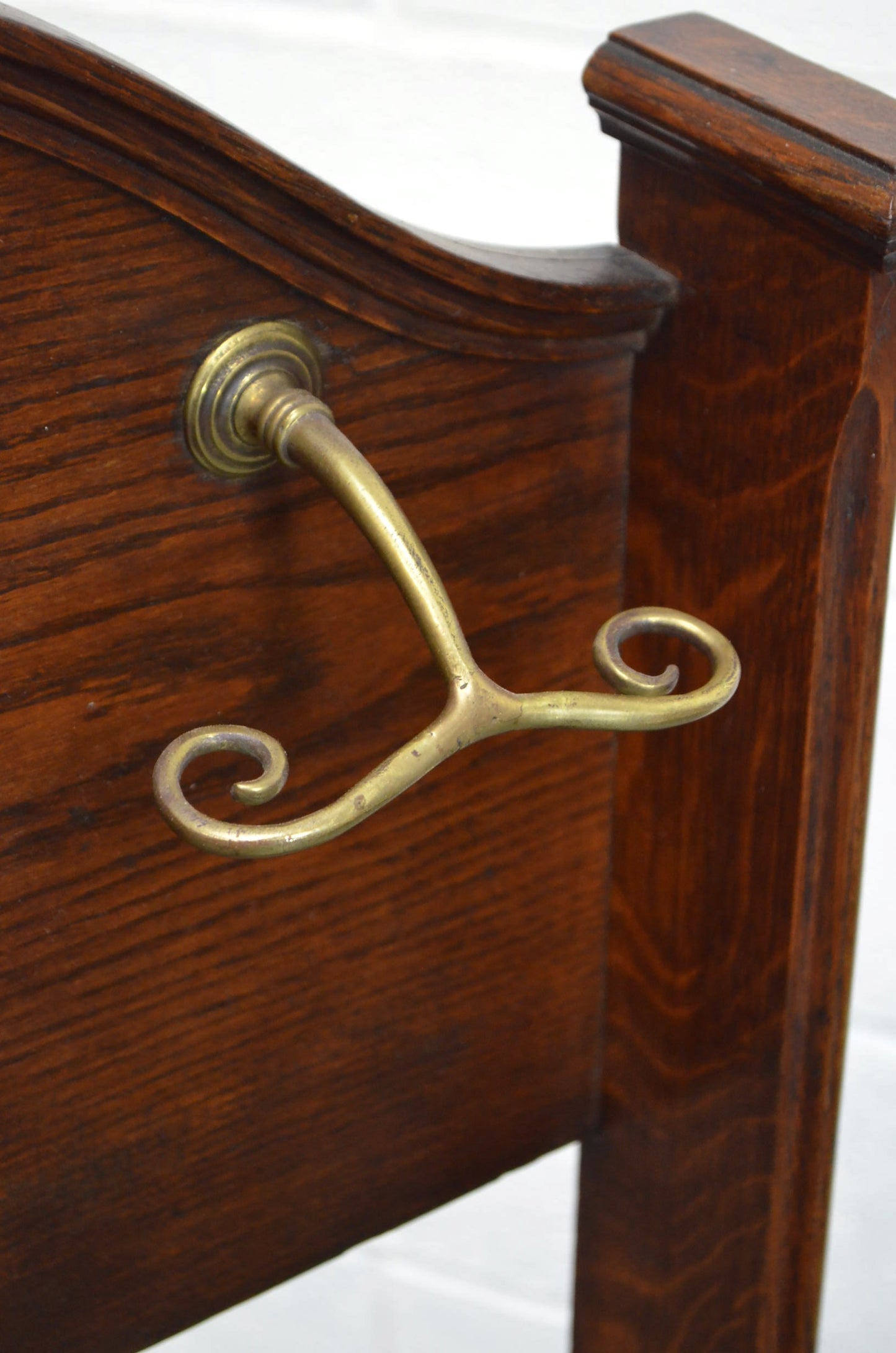 A High Victorian Late 19th Century Oak & Brass Umbrella Stand