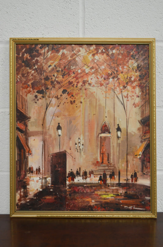 Vintage Cityscape Painting