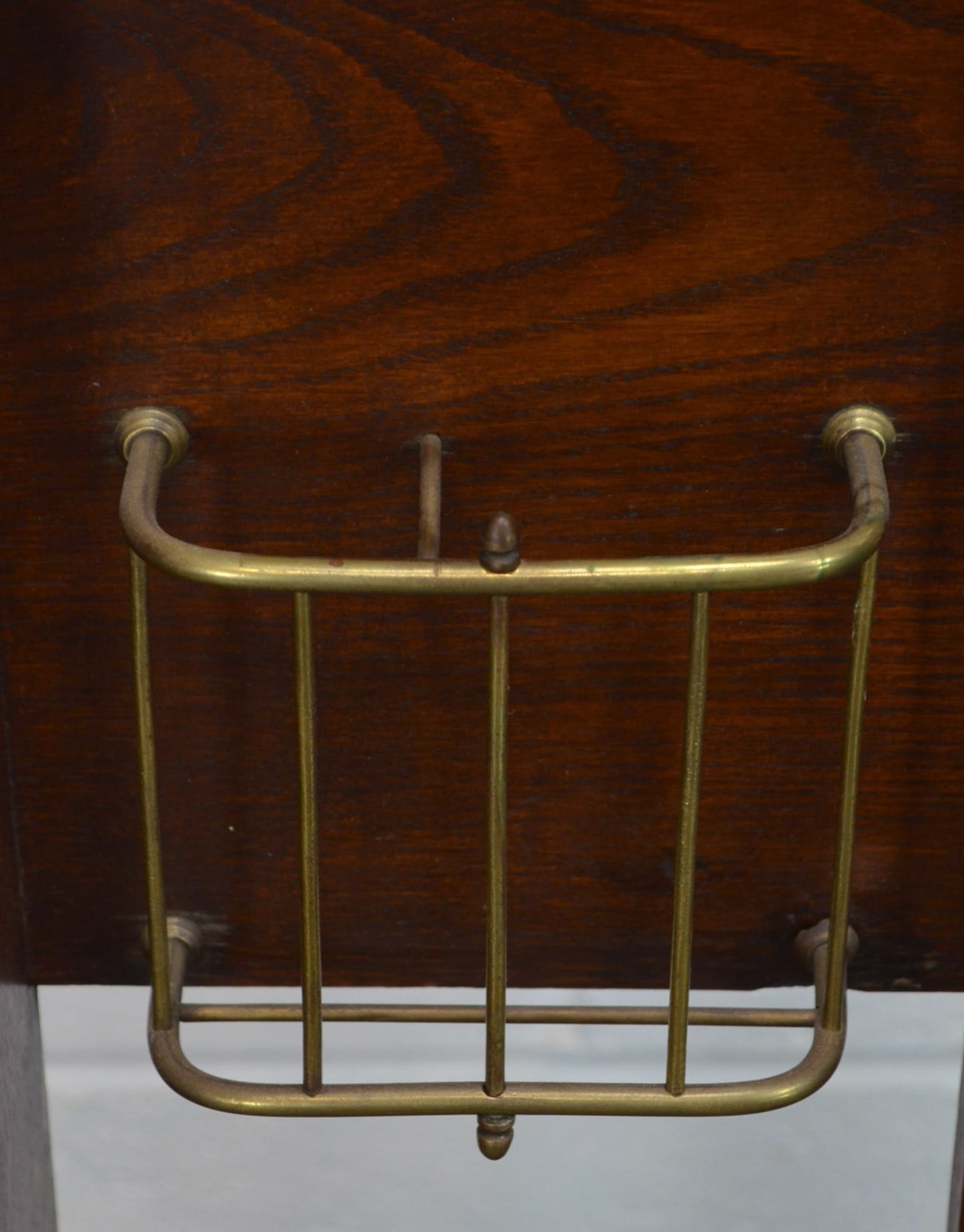 A High Victorian Late 19th Century Oak & Brass Umbrella Stand