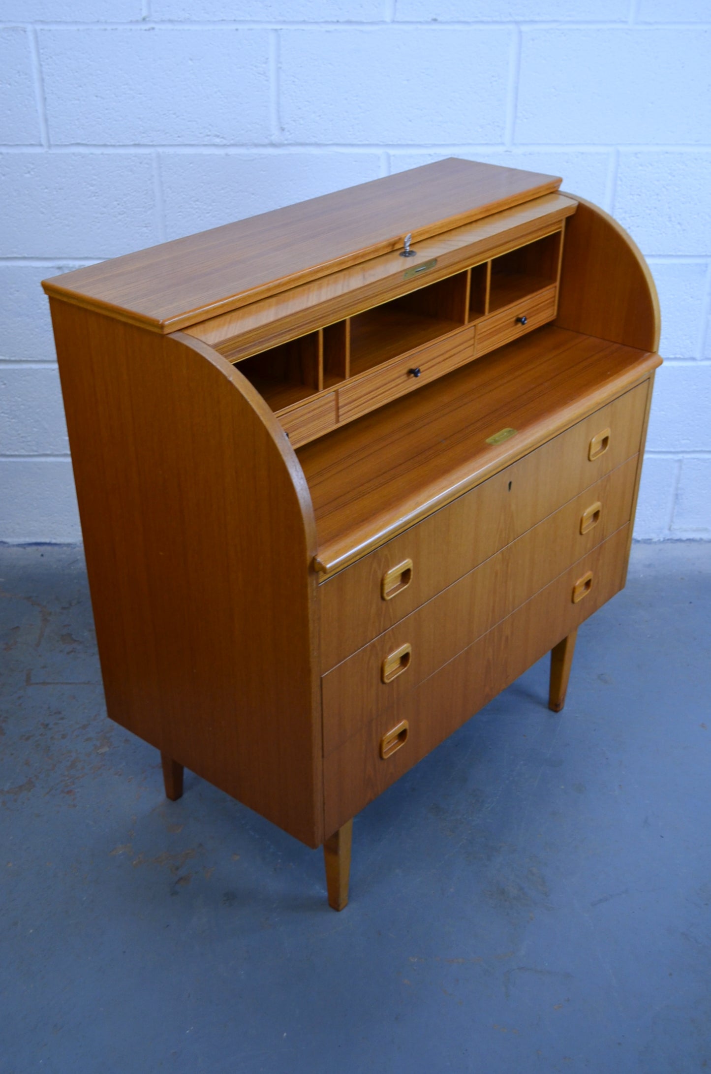 Reserved M.R Mid Century Swedish Cylinder Bureau