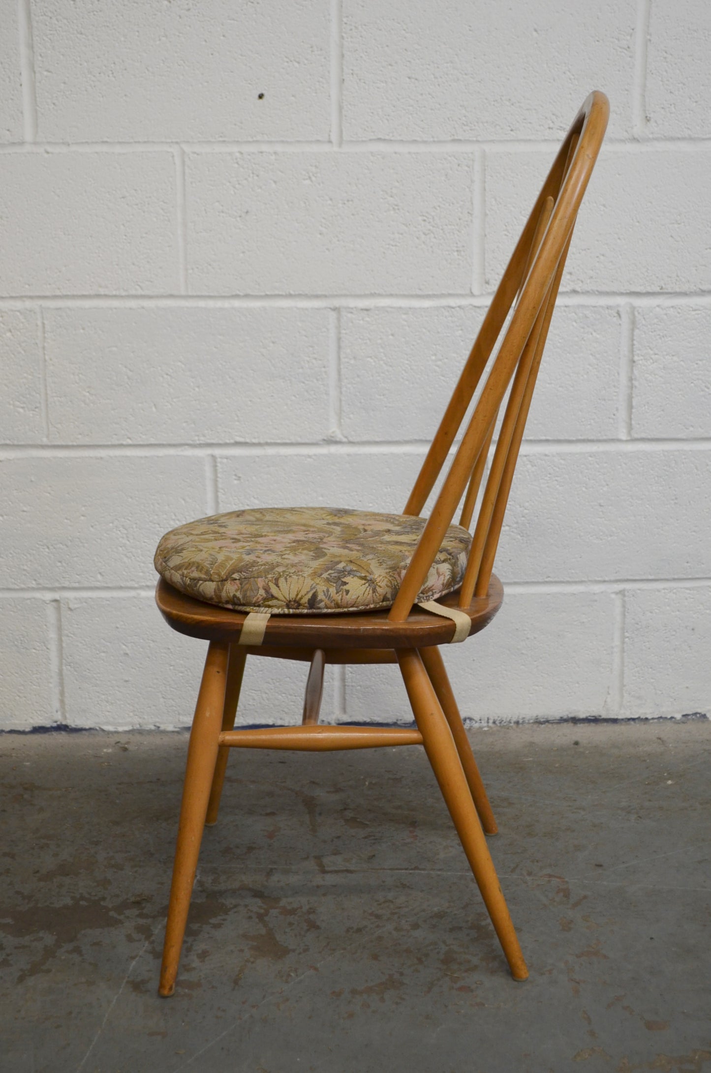 Four Vintage Ercol Dining Chairs (blue label)