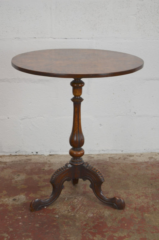 A Victorian Walnut Tripod Side/Wine Table