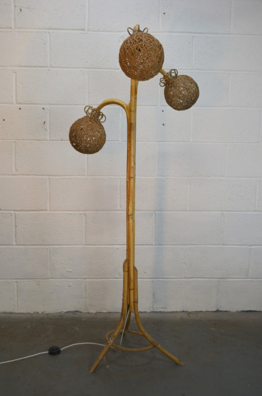 Vintage Bamboo Floor Lamp