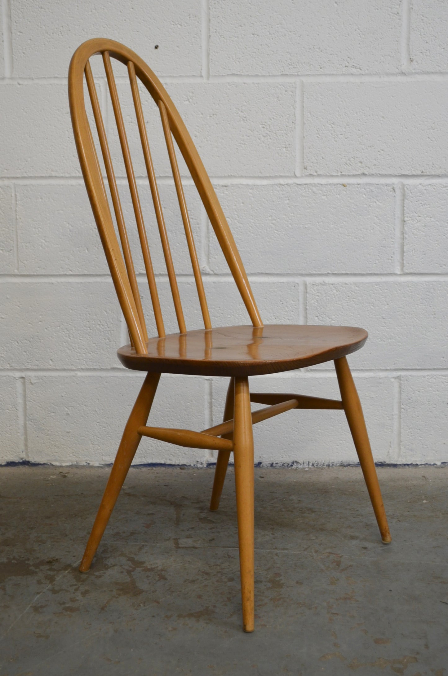 Four Vintage Ercol Dining Chairs (blue label)