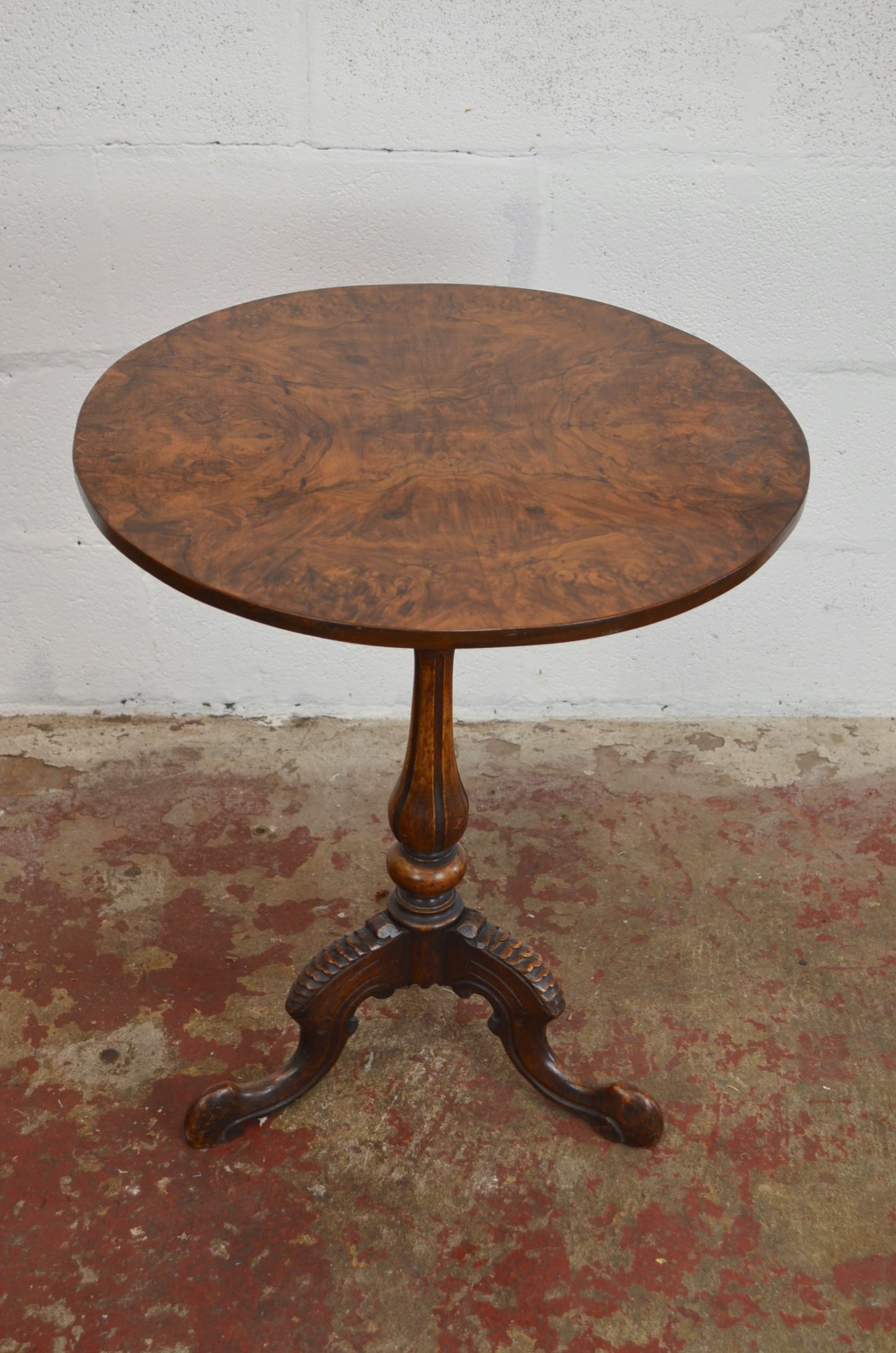 A Victorian Walnut Tripod Side/Wine Table