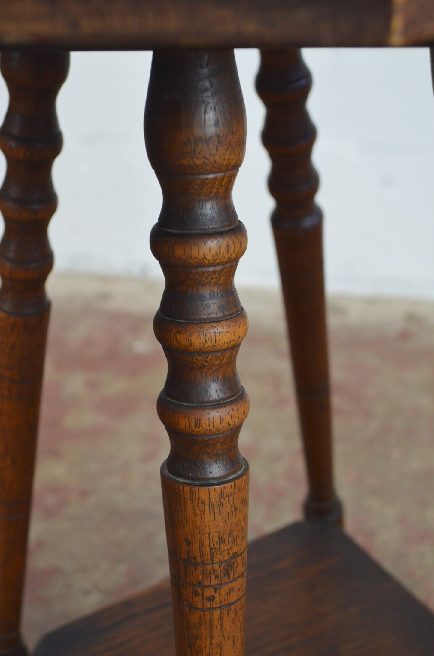 An Antique Oak Octagonal Top Side/Wine Table