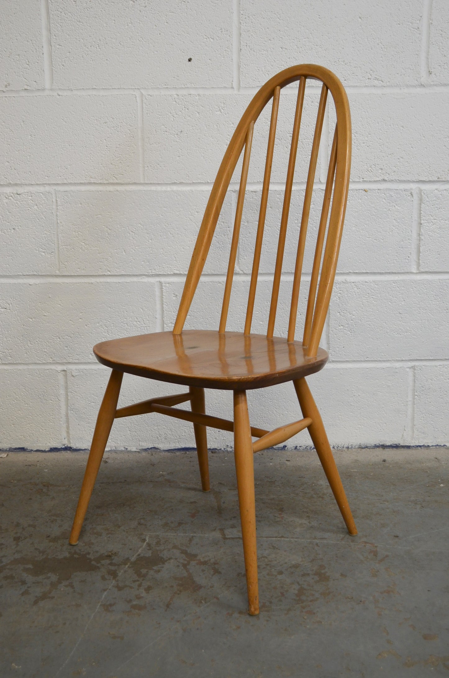 Four Vintage Ercol Dining Chairs (blue label)
