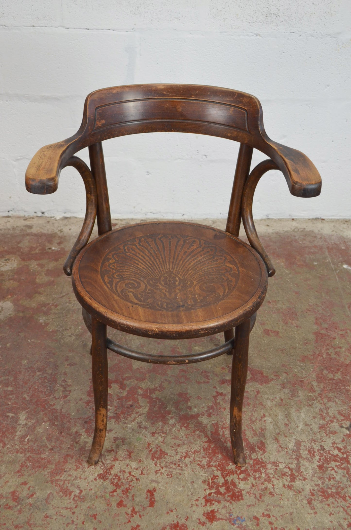 A Thonet Style Vintage Bentwood Armchair by Fischel