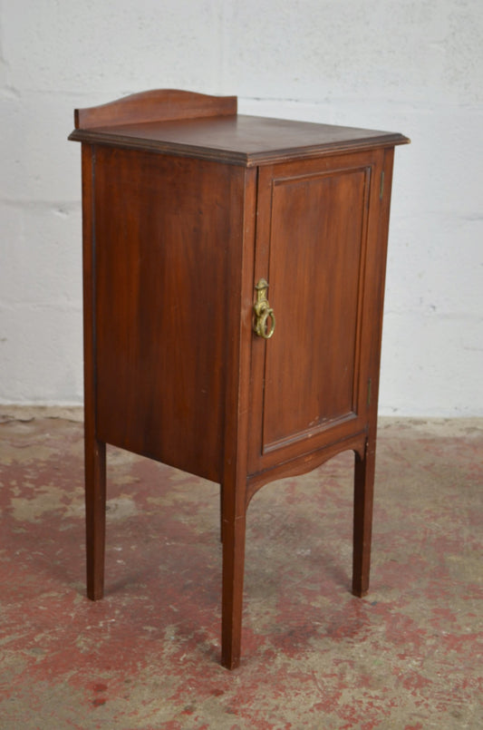 An Edwardian Mahogany Bedside Cabinet