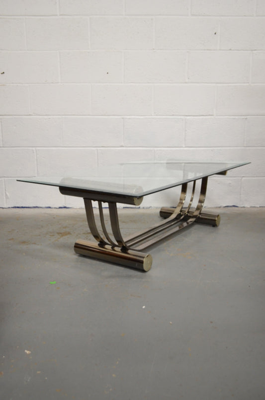 A Vintage Glass Coffee Table by DIA
