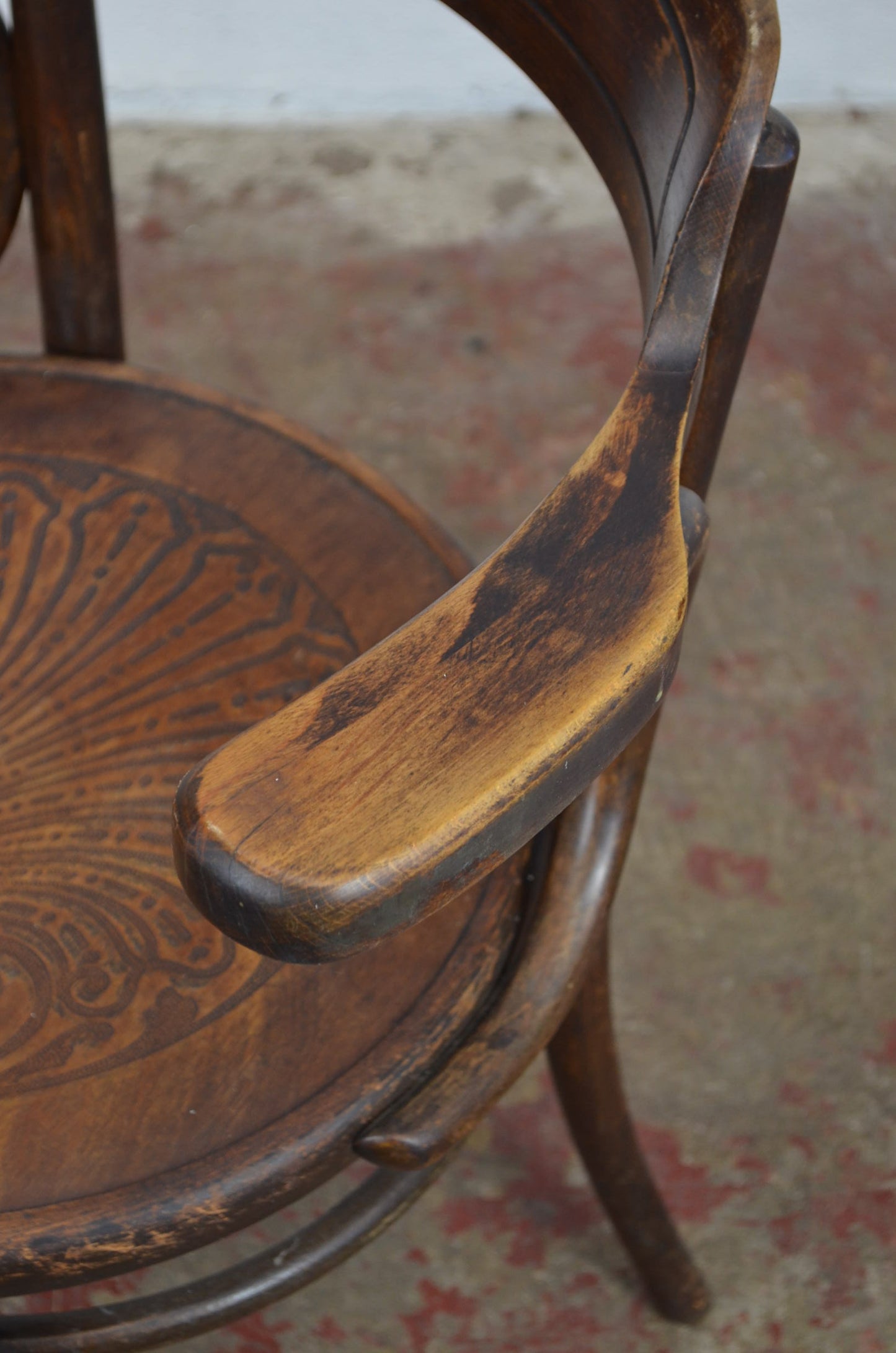 A Thonet Style Vintage Bentwood Armchair by Fischel