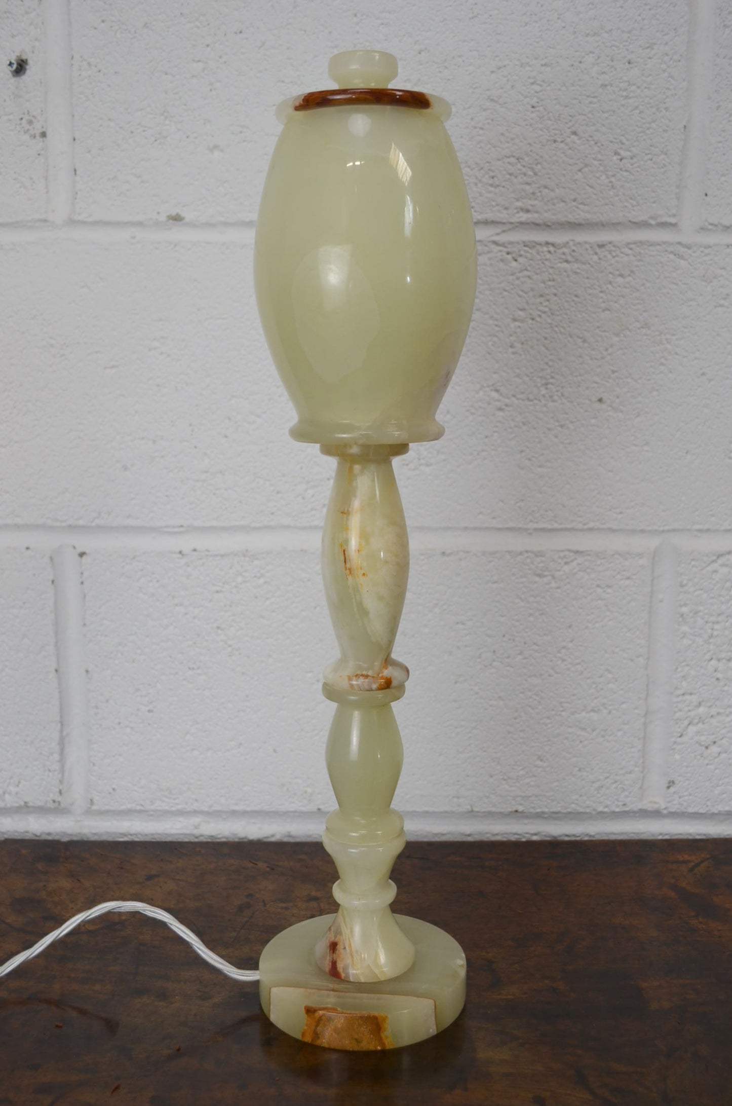 A Pair Of Vintage Onyx Table Lamps