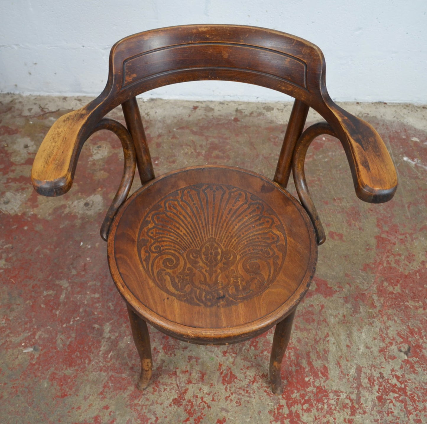A Thonet Style Vintage Bentwood Armchair by Fischel