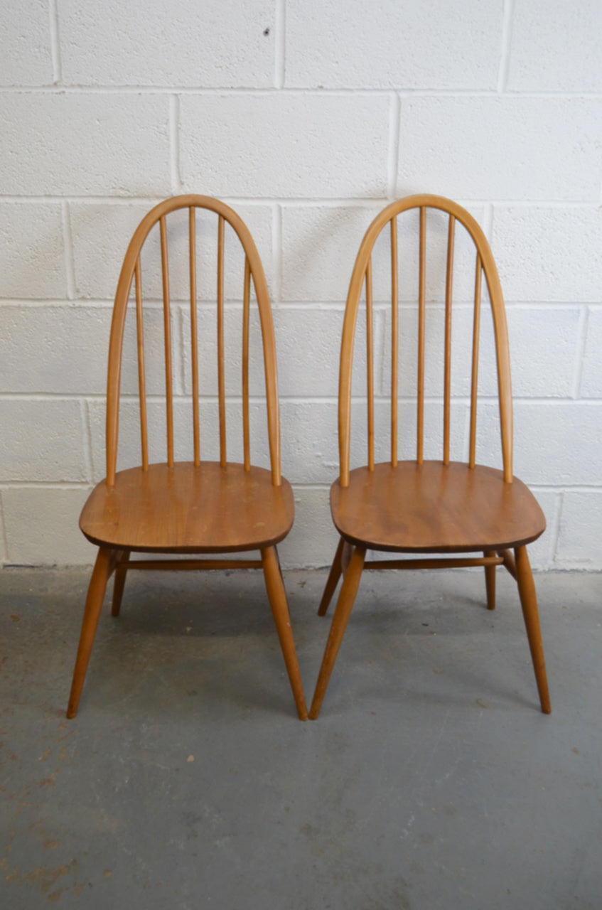 Vintage Ercol Dining Chairs (blue label)