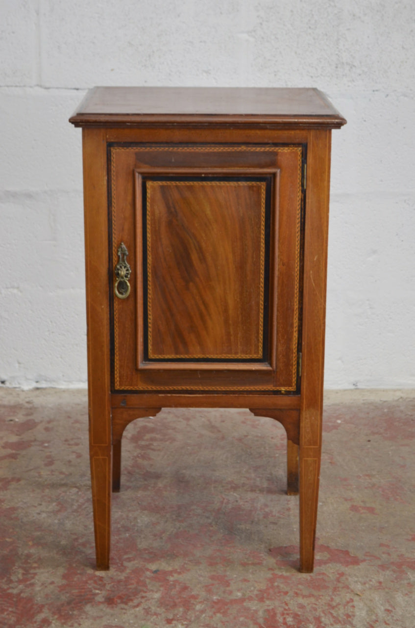An Edwardian Mahogany Bedside Cabinet